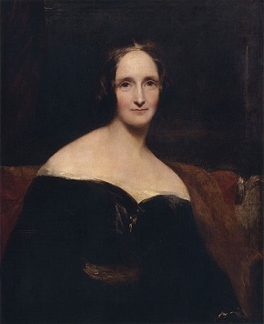 Richard Rothwell, ‘Portrait of Mary Shelley’ (1840). Wikimedia Commons https://commons.wikimedia.org/wiki/File:<br />
Mary_Wollstonecraft_Shelley_Rothwell.tif